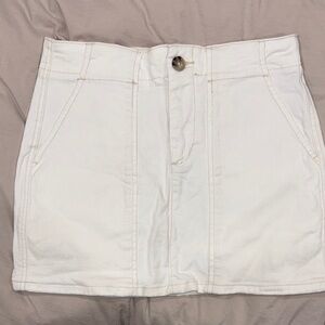 White Denim Mini Skirt - Sanctuary Clothing